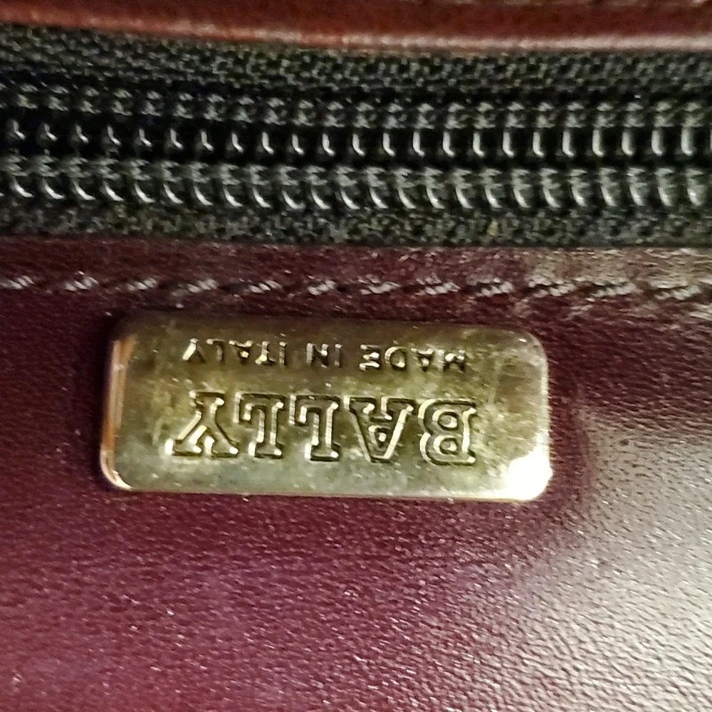 Oversized Bally briefcase in maroon